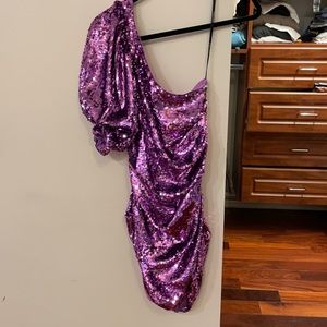 Love and Lemon off the shoulder Sequin dress